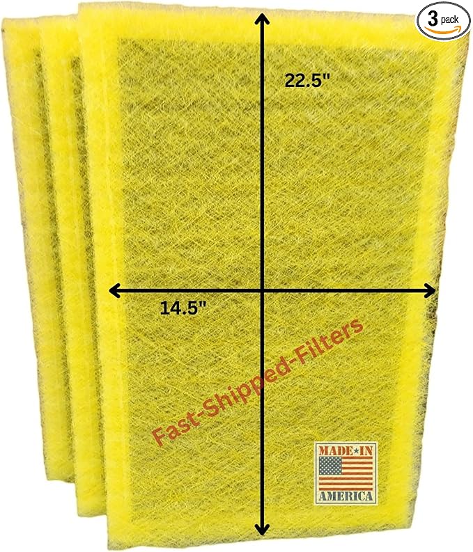 Fast-Shipped-Filters 3 Pack 16x25 Replacement Filter Pads Designed to Fit by Unknown