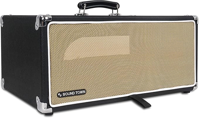 Sound Town Vintage 4U Amp Rack Case, 12.5" Depth with Rubber Feet, Dust Cover, Kickstand, Black (STVRC-4BK)