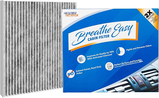 Spearhead Odor Defense Breathe Easy AC & Heater Cabin Filter | Fits 2016-19 by SPEARHEAD