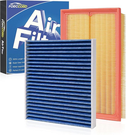 Cabin Air Filter and Engine Air Filter Fit by Forccord