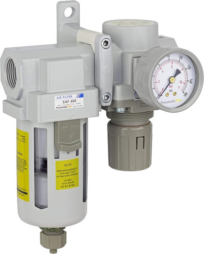 PneumaticPlus SAU420-N06G Compressed Air Filter Regulator Combo 3/4" NPT by PneumaticPlus