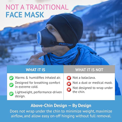 Cold-Weather Breathing Mask for Athletes & Cold-Air-Sensitive Users — Warms & - Image 5