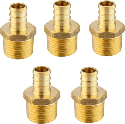 EFIELD Pex 1/2 Inch x 1/2 Inch Male NPT Adapter Brass Crimp Fittings by EFIELDPEXTUBING