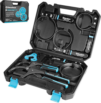 DURATECH 8-Piece Oil Filter Swivel Wrench Set, Wrenches Cover 2-3/4" to 5-1/4" by DURATECH