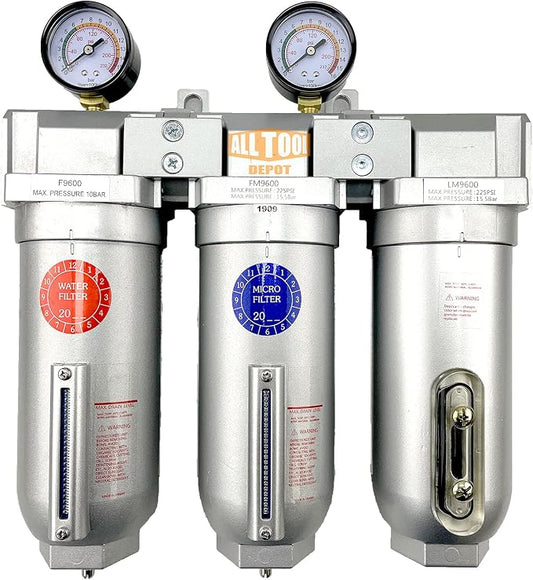 3/4" NPT SUPER DUTY Industrial Grade 3 Stages Filter Coalescing Desiccant Dryer by AllToolDepot