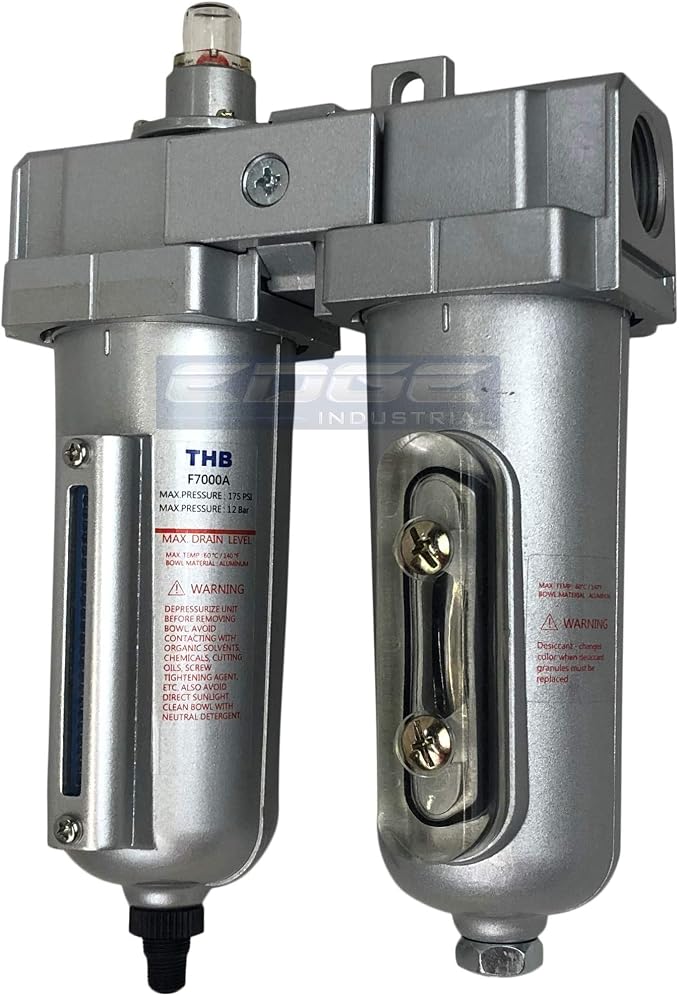 INDUSTRIAL GRADE 3/4" NPT, IN-LINE COALESCING FILTER & DESICCANT AIR DRYER by Unknown