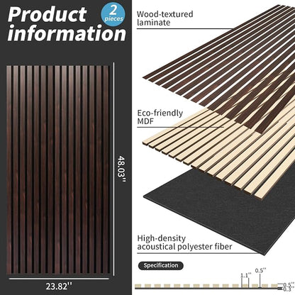 Wood Slat Wall Panel, 3D Soundproof Wall Panels, Large Acoustic Panels - Image 2