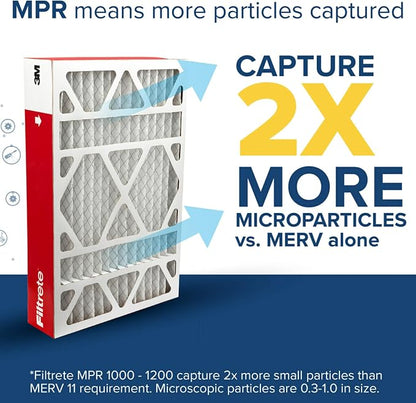 Filtrete 16x25x4 AC Furnace Air Filter, MPR 1000, MERV 11, Fits Lennox & - Image 4
