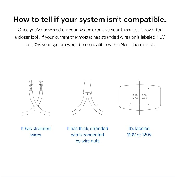 Google Nest Thermostat - Smart Thermostat for Home - Programmable Wifi Thermostat - Fog