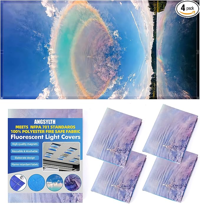 4 Pcs Fluorescent Light Covers by ANGSYLTH