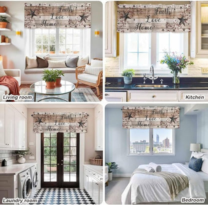 Rustic Star Brown Curtain Valances - Image 9