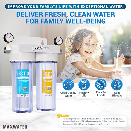 Max Water 2 Stage Whole House 10 inch, Standard Water Filtration System - Image 7