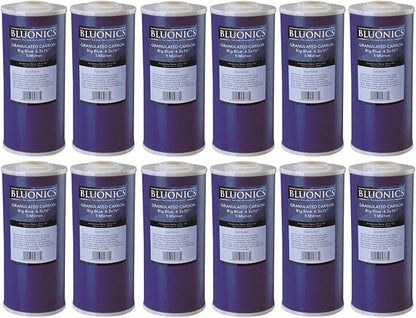 Bluonics 12-pack Carbon Water Filters GAC Granulated 4.5" x 10" by BLUONICS