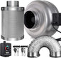 iPower 6 Inch 442 CFM Inline Fan Filter 25 Feet Ducting Combo by iPower