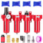 TAILONZ PNEUMATIC 1/4 Inch NPT 0-150 PSI Red Industrial Grade 4 Stage Air by TAILONZPNEUMATIC