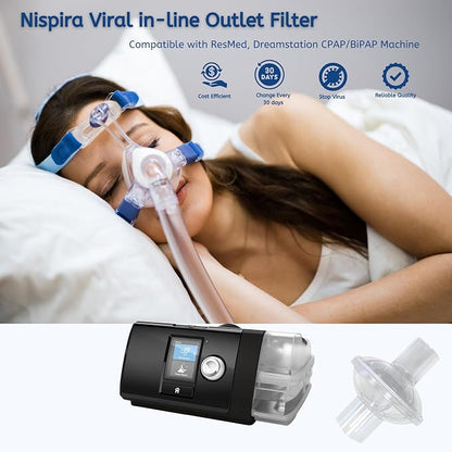 Nispira 12-Pack Universal CPAP Inline Viral Filter - Image 7