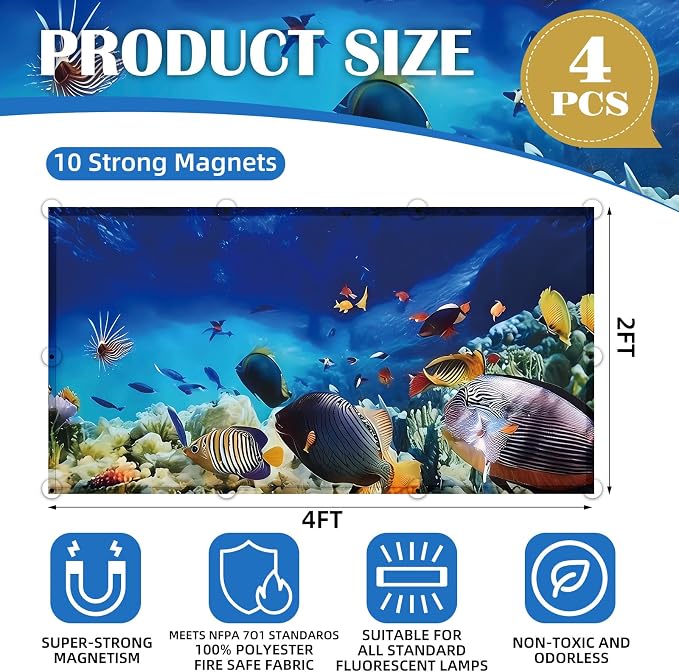 4 Pcs Fluorescent Light Covers - Image 3