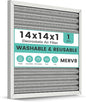 14x14x1 Reusable Air Filter, Electrostatic HVAC AC Furnace Filter, Merv 8 by KEYINGXUAN