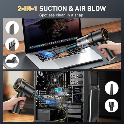 KMM Handheld Car Vacuum Cleaner, 9000PA Vacuum Cleaner & Air Duster, 120W High - Image 2