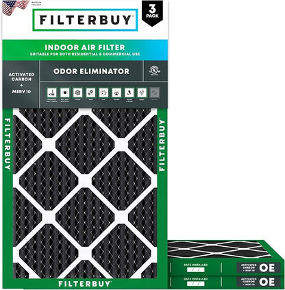 Filterbuy 18x30x1 Air Filter MERV 10 Odor & Allergy Defense by Filterbuy
