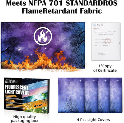 4 Pcs Fluorescent Light Covers - Image 2
