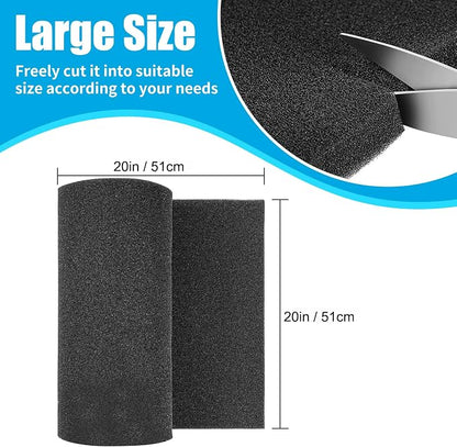 AQUANEAT 2 Pack Aquarium Bio Sponge Filter Media Pad Cut-to-Size Open Cell Foam - Image 2