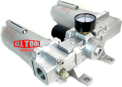 3/4" NPT SUPER DUTY Compressed Air In Line Filter Regulator Lubricator Oiler - Image 4