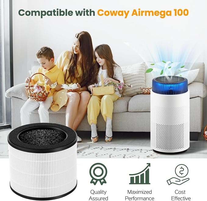 2 Pack Airmega 100 Filter Replacement Compatible - Image 2