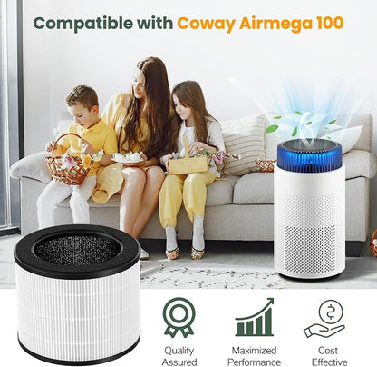 2 Pack Airmega 100 Filter Replacement Compatible - Image 2