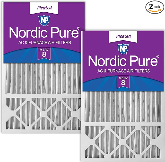 Nordic Pure 16x25x5 Honeywell/Lennox Replacement MERV 8 Air Filters 2 Pack by NordicPure
