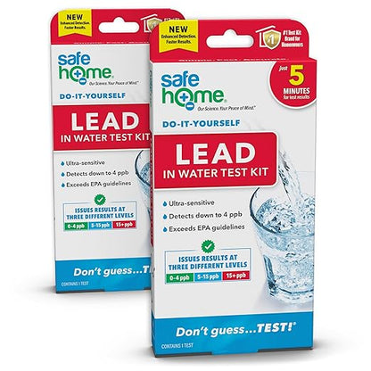 Safe Home® DIY Lead in Drinking Water Test Kit – Advanced Detection to 4 PPB – by SafeHomeWaterQualityTestKits