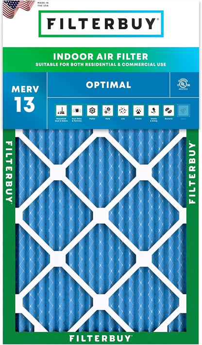 Filterbuy 18x30x1 Air Filter MERV 13 Optimal Smoke & Allergy Defense, by Filterbuy