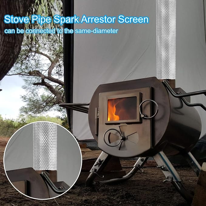 PATIKIL 2.4 Inch Stove Pipe Spark Arrestor Screen - Image 4