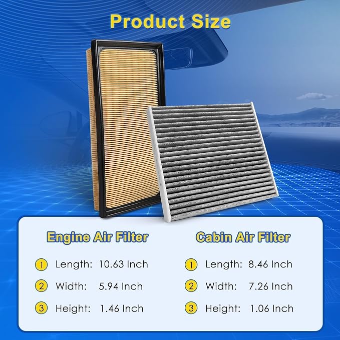 Cabin & Engine Air Filter Kit for Camry Hybrid 2018-2025, RAV4 Hybrid 2019-2025 - Image 3