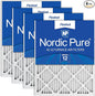 Nordic Pure 16x30x1 Pleated MERV 12 Air Filters 4 Pack by NordicPure