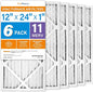 LotFancy 12x24x1 Air Filter MERV 11 6-Pack, Electrostatic Pleated AC Furnace by LotFancy