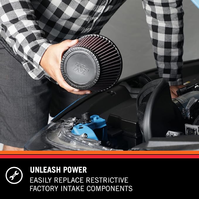 K&N Universal Clamp-On Air Filter: High Performance, Replacement Engine Filter: - Image 2
