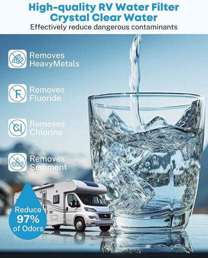 Kohree RV Water Filter, NSF Certified, Inline Water Filter Reduces Chlorine - Image 4