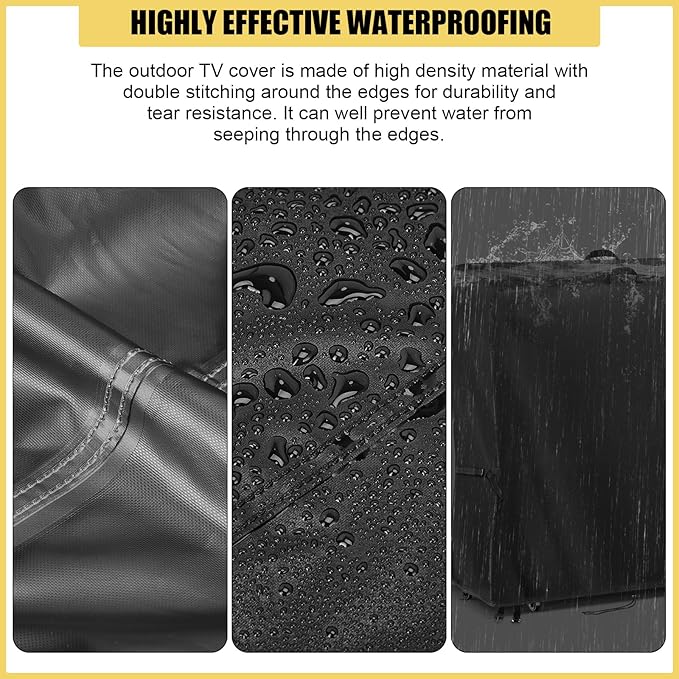 Hdenmist Outdoor TV Cover 40 Inch Weatherproof, Waterproof Outdoor TV Stand Covers for Rolling Mobile TV Stand Cart, Heavy Duty TV Screen Protector Covers for Outside- 40”L x 14”W x 55”H(Cover Only)