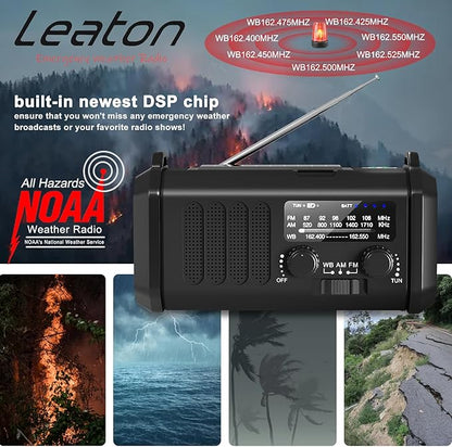 Gifts for Men Husband Dad Valentines Day, Emergency Hand Crank NOAA Weather - Image 2