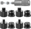 IXTECH Mic Stand Adapter Set 8 pieces Metal Microphone Stand Screw Thread Adapter 5/8 Female to 3/8 Male 3/8 Female to 5/8 Male 5/8 Female to 1/4 Male 1/4 Female to 5/8 Male Tripod Adapter ADP02A Blck