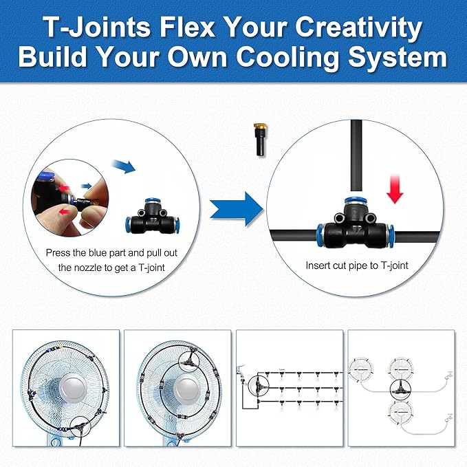 Misters for Outside Patio, Outdoor Water Misting Cooling System, - Image 7