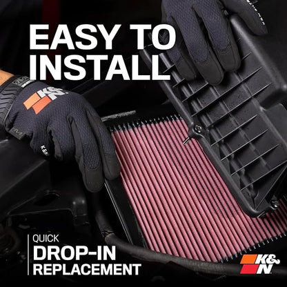 K&N High-Flow Original Lifetime Engine Air Filter: Increase Power: Premium - Image 8