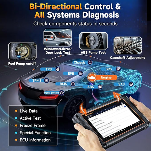 2026 Foxwell NT909 OBD2 Scanner Diagnostic Tool, All System Bidirectional Scanner Code Reader 30+ Resets, ECU Coding, CAN FD/DOIP, V.A.G Guide, 3 Yrs Free Update, Upgrade of NT726 NT809BT