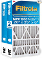 Filtrete 20x25x6 AC Furnace Air Filter, MERV 13, MPR 1900, Premium Allergen by Filtrete