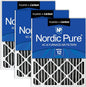 Nordic Pure 20x25x2 Furnace Air Filters MERV 12 Pleated Plus Carbon 3 Pack by NordicPure