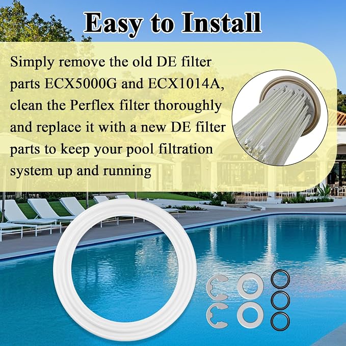 Diaphragm Gasket, Fit for Hayward Perflex DECX5000G, EC50AC Series Extended DE - Image 6