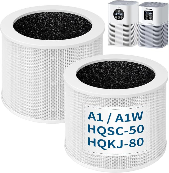 2 Pack A1 Filter Replacement For VEWIOR Air Puri-fier HQSC-50 HQKJ-80 A1W by PAYUDAL