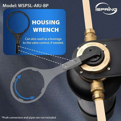 iSpring WSP100SL-ARJ-BP, NSF Certified, Whole House Spin Down Sediment Water - Image 5