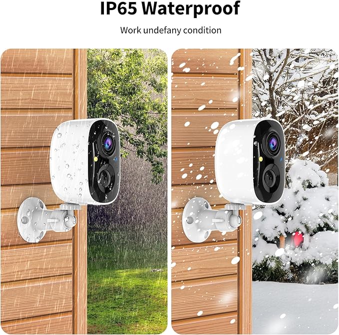 2K FHD WiFi Wireless Cameras Solar Powered,Security Cameras Wireless Outdoor,Outside Camera for Home Security,AI Motion Detection,Color Night Vision,Spotlight,Siren Alarm,SD/Cloud Storage,2 Pack
